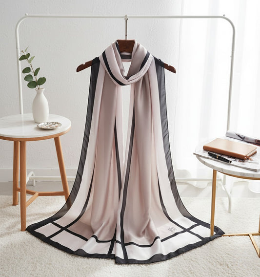 Luxury Printed Silk Scarves - Mushroom