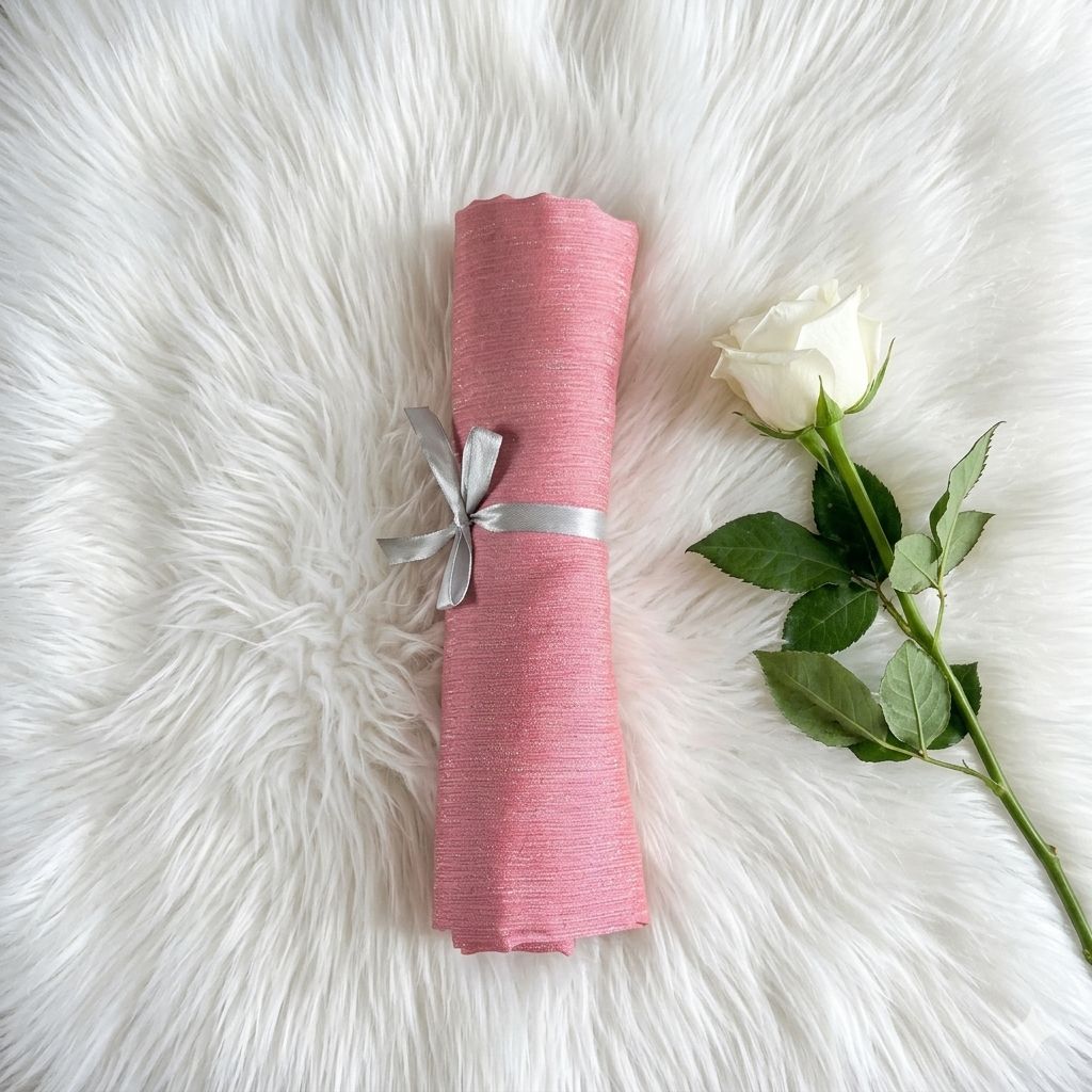 Luxe Shimmer Crinkle Chiffon Hijab - WaterMelon Pink