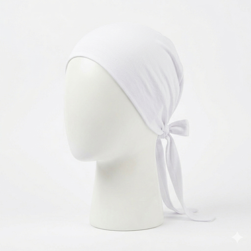Tie Back Cap - White