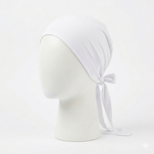 Tie Back Cap - White