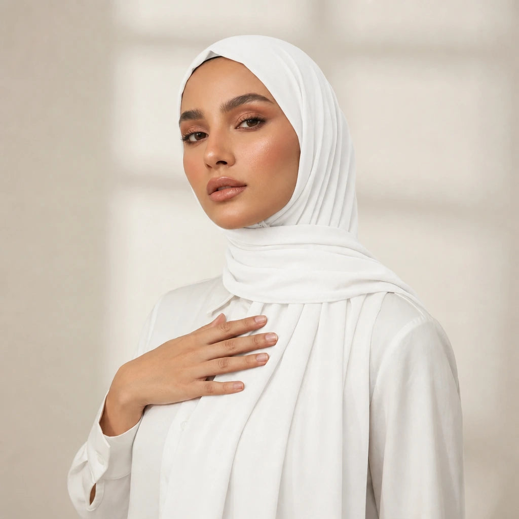 Modal Hijab - White