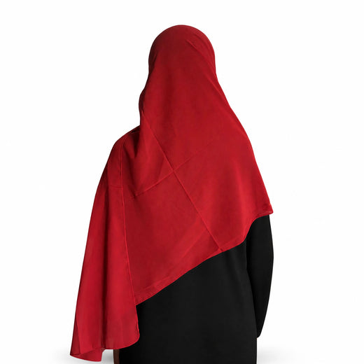 Plain Georgette -Wine Red