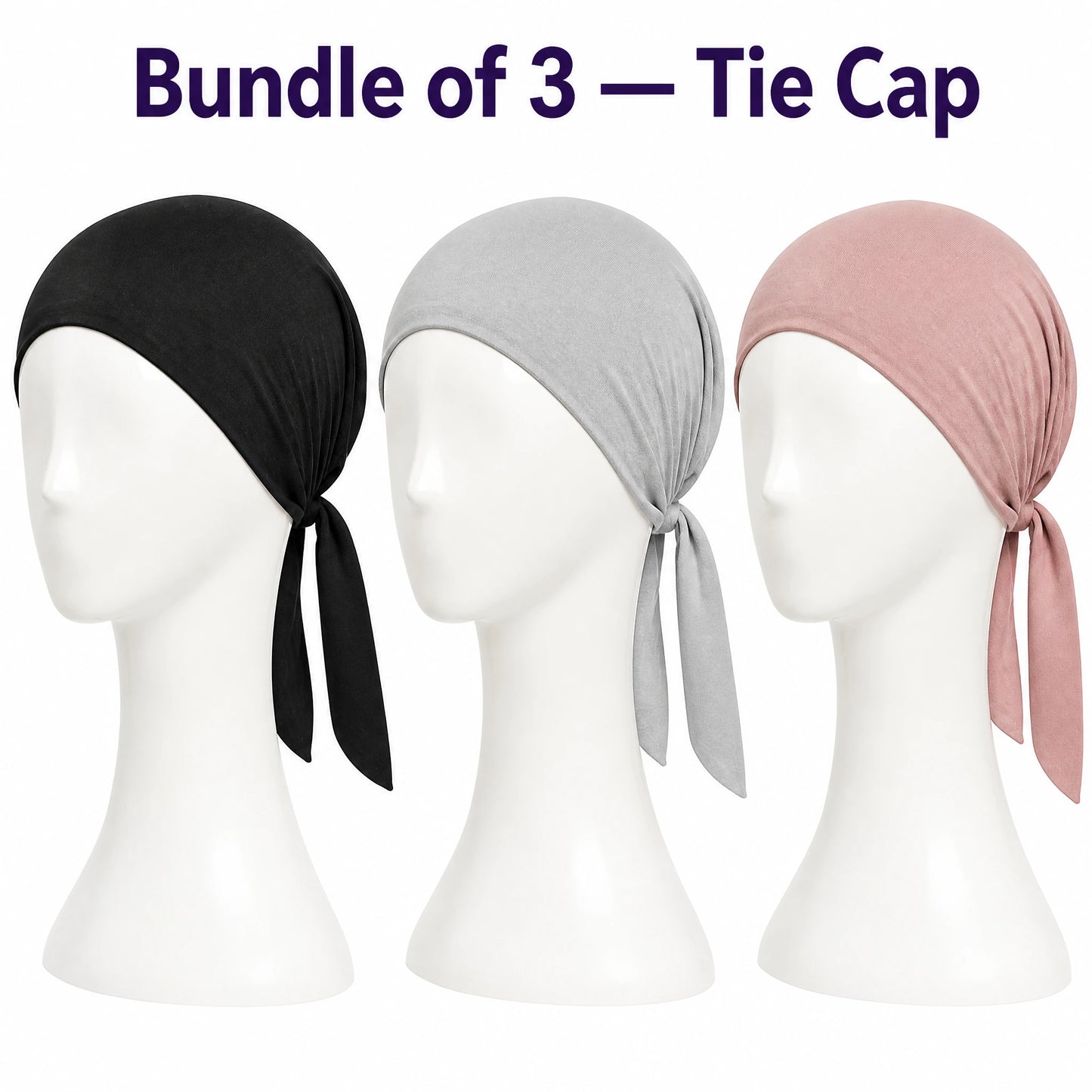 Bundle of 3 tie cap