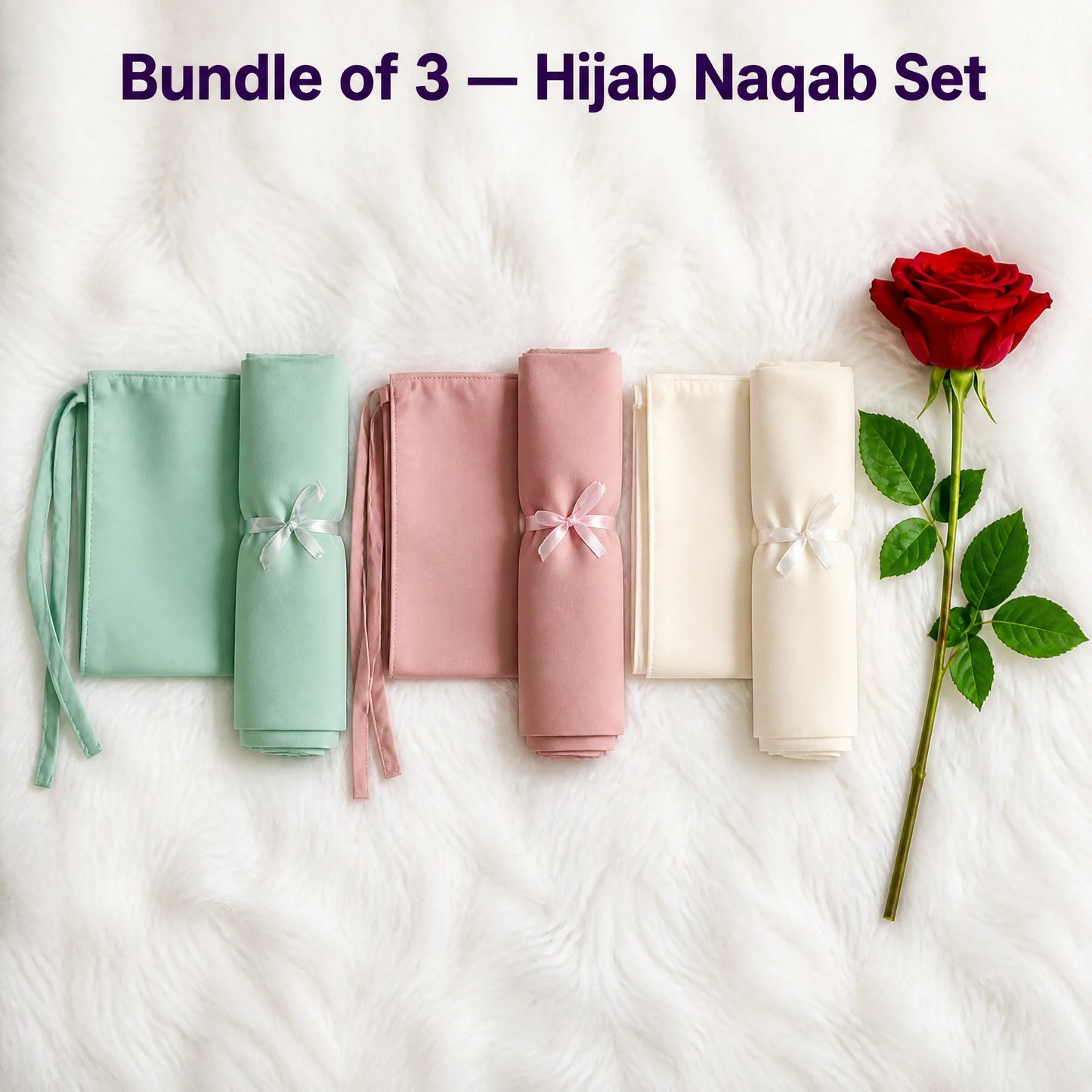 Bundle of 3 Hijab and naqab